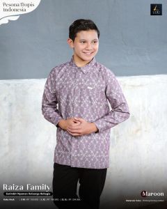 SARIMBIT LUBI 2025 RAIZA FAMILY MAROON TERBARU SET KELUARGA LEBARAN REUNI KEKINIAN TERMURAHH