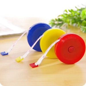 Meteran Gulung Putar 150cm Mini Pengukur Lingkar Perut dan Baju Murah Cod