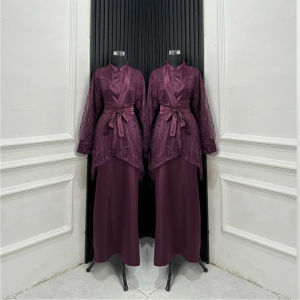 GAMIS SET VIOLIN CANTIK DRESS PESTA TERMURAH MUSLIMAH RAYYA MAXY VELVET BROKAT MIX PAYET MEWAH ELEGAN LUCIA DRESS TERBARU 2026