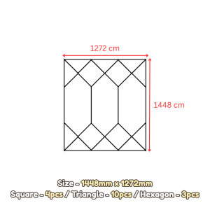 XMM [SET/Mirror Only/Ready Stock] Hexagon Mirror/Triangle Mirror/Square Mirror Diamond Mirror Bevel Mirror Wall Mirror Clear Mirror