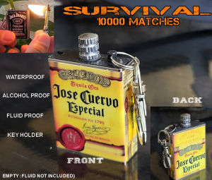 Survival Match  Permanent Jack Daniels  Camping Tool Collection Keychain