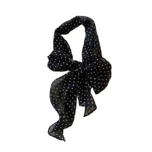 CNIEN8 Ribbon Polka Dot Scarf Thin Printed Long Scarves Elegant Hair Accessories Scarf Headband Women
