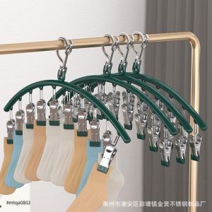 Móc treo 10 kẹp phơi đồ đa năng - Móc phơi đồ tất vớ đồ lót - Móc kẹp Inox treo quần áo gấp gọn tiện dụng