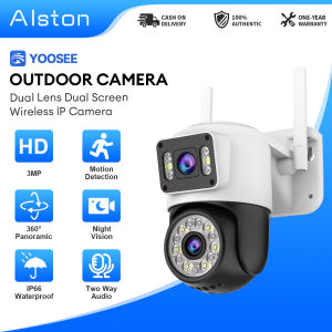 AVIDUS Y20 Outdoor CCTV 4K 4MP Dual lens wireless WIFI Waterproof HD night vision security IP camera 360 degree smart cctv camera two way audio and speaker dual camera cctv camera connected cellphone PTZ control remote by cellphone