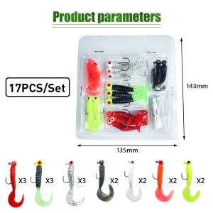 33Pcs Mixed Sea Fishing Lure Set Sea Fishing Lure Bait Set for Shad Tackle Soft Baits Supplies