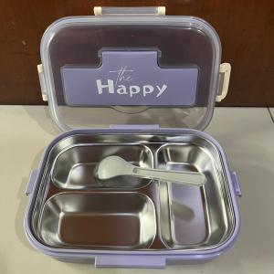 Kotak Makan 3 SEKAT Stainless Steel / Kotak Makan Stainless Menghangatkan Makanan FREE Sendok -008 3 SEKAT