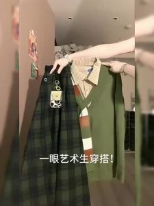 2025Korean Striped Fake Scarf V-neck Sweater Women Autumn Winter New Lazy Style Loose Top Knitted Thickened Female Fashion09/08