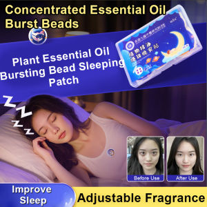 Essential Oil Sleep Patches For Adults Lavender Agarwood Bead Design Aromatherapy Stickers Home Use Relaxing Nighttime Aid Stress Relief Cartoon Pattern