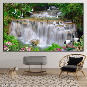 Tranh 3d Tráng Gương Sơn Thủy Hữu Tình Cao Cấp. Trang trí nhà cửaLàm quà tặng tân gia.