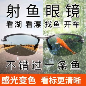 YPSS Small Frame Square Police Sunglasses for Man Day & Night Polarized Night Vision Drive Sun Glasses for Gentlemen Photochromic Korean Version Fashion