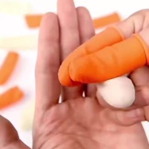 30pcs silicone finger protector orange multifunctional dust and static protection gloves suitable for nail care handmade and office use high quality anti-fingerprint anti-slip design