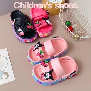 LUCKIDS Fashion Kuromi Childrens Lightweight Non-Slip Slippers Waterproof sandals Shoes for kids 18-34