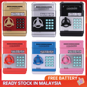 Electronic Piggy Bank ATM Password Money Box Cash Coins Saving Box ATM Bank Safe Box Automatic