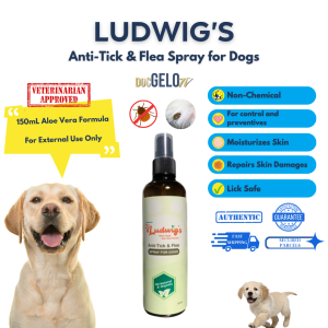 Ludwig’s by Doc Gelo TV (All Natural Tick & Flea Spray for Pets) 150ml