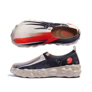 UIN Toledo VI Mens Art Travel Walking Shoes Slip On Casual Lightweight Wide Toe Chunky Fashion Sneaker