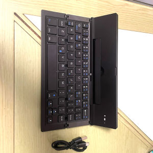 Bluetooth Keyboard Foldable Portable Folding Wireless Keyboard with Portable Pocket Size Aluminum Alloy Housing for iPhoneiPad TabletLaptops and Smartphones