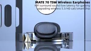 Mate 70 TWS Earphones Auriculares HIFI Stereo TWS Earbuds Sports Wireless in EarEarphones