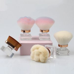 JVKISX Rose Shape Powder Blusher Brush Cosmetic Tools Dust-proof Nail Cleaning Brush Portable Nail Art Makeup Brush Lady Girls