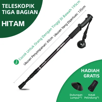 [READY] TrailTop Trekking Pole Lipat Tongkat Gunung Trekking Hiking Dapat Diatur Sesuka Hati 65-135cm