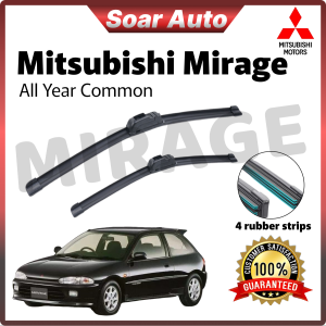 Mitsubishi Mirage Car Wiper 2 PCS Silicone Wiper Blade Set Pair for All Year Common U-Type Banana Type Car Window Wipers