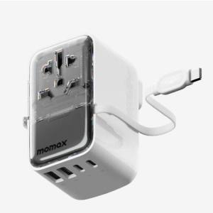 MOMAX Universal Travel Adapter PD 35W Fast International Power Adapter 3 USB C & 2 USB A Worldwide Travel Plug Adapter International Power Adapter for Europe USA Japan Australia (Type C/A/G/I)