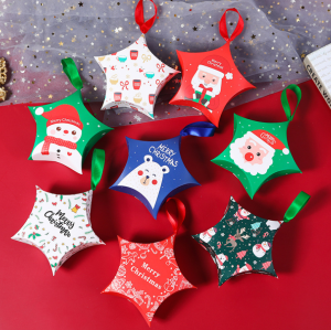 Hộp Quà Tự Gấp Hình Sao Trang trí Cây Thông Trang Trí Noel Giáng Sinh