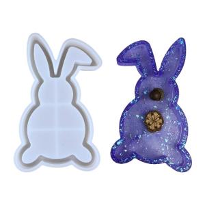 Creative Rabbit Tray Silicone Mold Artistic Silicone Display Holder Mold For Making Playful Rabbit Trays Decoration