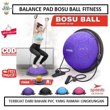 Balance Pad Olahraga Fitness Bosu Ball Gymball Yoga SPEEDS LX019