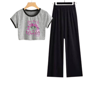 Baju Setelan Crop Cewek ABG Usia Remaja You Are Wonder