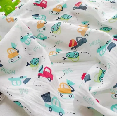 110 110cm Baby Muslin Blanket Infant Cotton Receiving Blanket Newborn Sleeping Swaddle