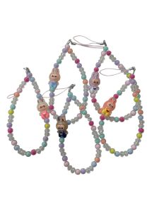 Kartun labubu Lucu Kupu-kupu Cinta Hati Bintang Simpul Liontin Gelang Manik-manik Mimpi Romantis Busur Cinta Transparan Tali Gantungan