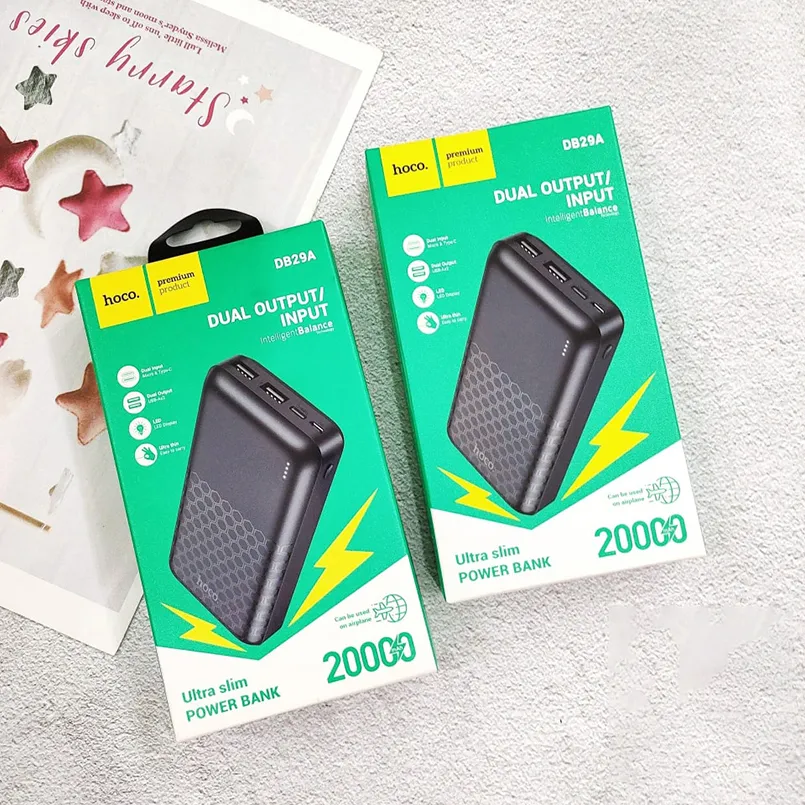 Sạc dự phòng Hoco DB29A dung lượng 20000mAh có 2 cổng ra USB