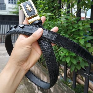 Thắt lưng da cá sấu [LIỀN NGUYÊN CON] Phiên bản cao cấp đan viền thủ công đẹp bền bỉ
