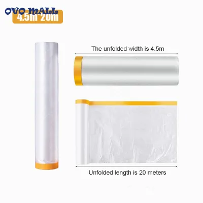 20m Furniture Plastic Dust Cover Disposable Paintproof Furniture Protectors Household Bed Sofa Renovation Drop Sheet Dustproof Cover Plastic Film