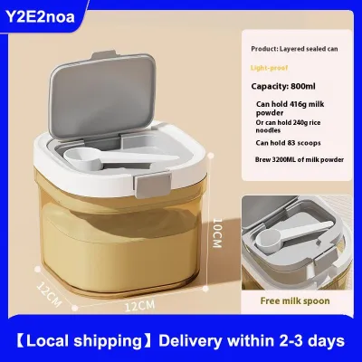 【Local shipping】 800 1300 1800 Ml Airtight Milk Powder Container Milk Storage Container Milk Powder Storage Box Food Storage With Spoon