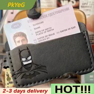 PkYeG Slim Leather Bat Wallet Credit ID Card Holder Purse Money Case Cover With Super Hero Mask Gift For Dad Son Husband Birthday Gift