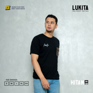 𝐇𝐎𝐎𝐅𝐋𝐀 𝐊𝐈𝐃𝐒 - Kaos Couple Family Lukita Sarimbit Series Hitam