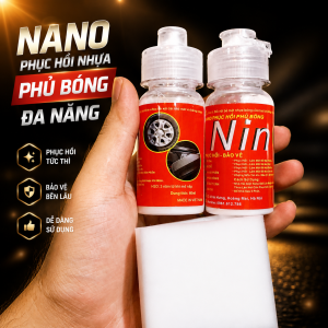 Combo 2 Chai Nano Nin Đánh Bóng Xe Máy Ô Tô Đồ Da Lốp Xe  Bảo Dưỡng Nhựa Nhám Siêu Bóng Đẹp