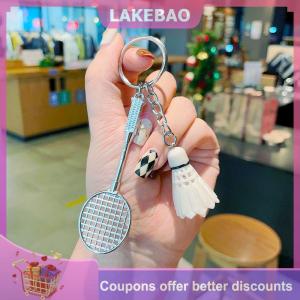 【LAKEBAO】 Cầu lông KEYCHAIN-Thiết kế mới mát sang trọng kim loại Keychain Xe móc chìa khóa móc chìa khóa vòng chuỗi mặt dây chuyền cho những người đam mê Quà Tặng