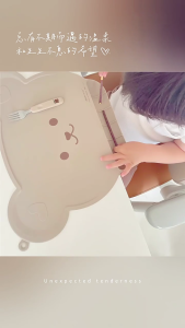 Travel Dinner Placemat Kids Placemats Reusable Mat Portable Baby Feeding Plate Silicone Rabbit Shape Tablemats