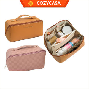 【COZYCASA】Handheld Cosmetic Storage Bag/INS-style Premium PU Makeup Bag/Large Capacity Travel Storage Bag