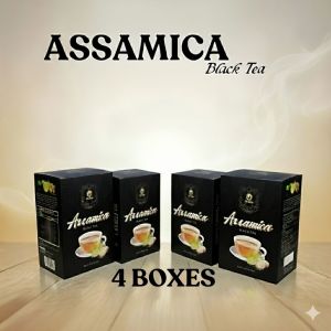 Assamica Black Tea By UCORP | Herbal Tea | Blend for Kidney Metabolic Health UTI Blood Pressure Masakit na Balakang 4 BOXES (80 Tea Bags)