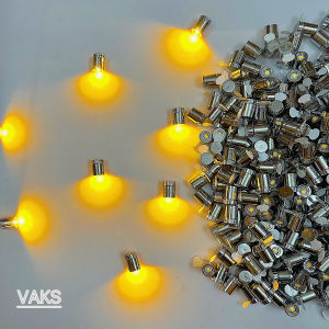 Combo 5 ĐÈN LED chiếu thẳng hình trụ mini- dùng pin VÀNG ĐẬM ko chớp- Trang trí tiệc tùngsinh nhật..