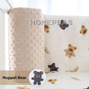 Homepeas® 40cm Height Baby Plush Bumper Crib Around Cushion Bedding Crib Cot Cushion Safety Protector For Toddler