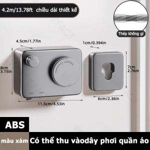 Dây phơi bằng thép không gỉ không cần đục lỗ dễ lắp đặt tiết kiệm không gian dây phơi quần áo vô hình treo tường có thể thu vào để sấy trên ban công khả năng chịu tải mạnh không gấp hoặc rơi