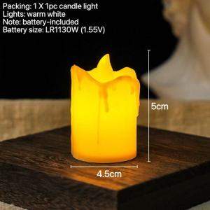 Momo Tealights Candles Candle Lamp - Honeycomb/Crown Design Acrylic Electric Candle LED Lights Battery Candle Light Tea Light Candle Battery Operated Warm White Flameless Candle for Center Table Ideal for Wedding Party/Christmas Decor