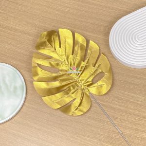 Daun Monstera Palsu Plastik (Mini Biasa Besar) / Hiasan Buket Pernikahan Rumah Dekorasi