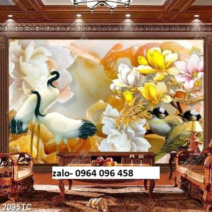 Tranh gạch 3d trang trí phòng khách - XCVB43