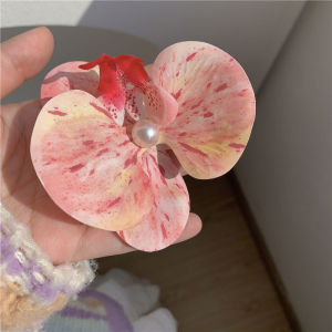 Tooyoo Butterfly Orchid Colorful Hair Clip All-match Duck Billed Clip High-end Flower Hair Accessories