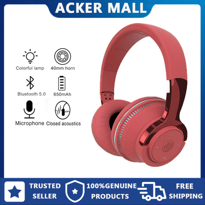 Wireless Headphones Bluetooth 5.0 OnEar Headphone Folding Headset With